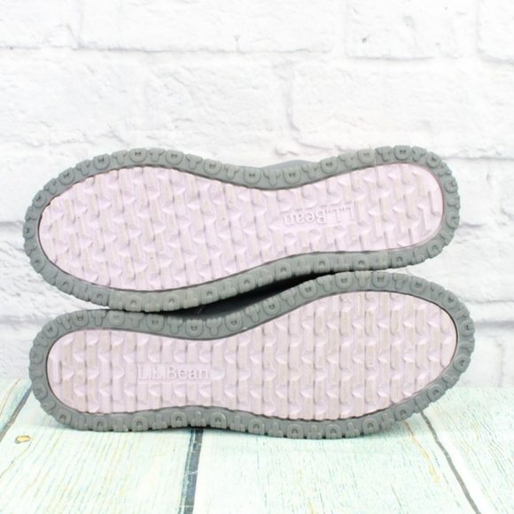 LL Bean Gray Polyester Slip On Airlight Scuffs Indoor Slippers Size 10 M - Picture 9 of 9